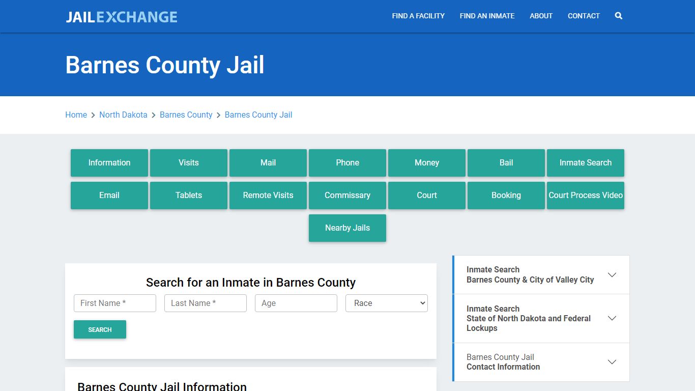 Barnes County Jail Roster Lookup, ND, Inmate Search - Jail Exchange